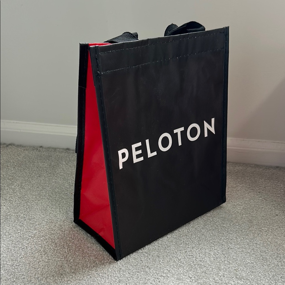 Peloton Black and Red Tote Bag